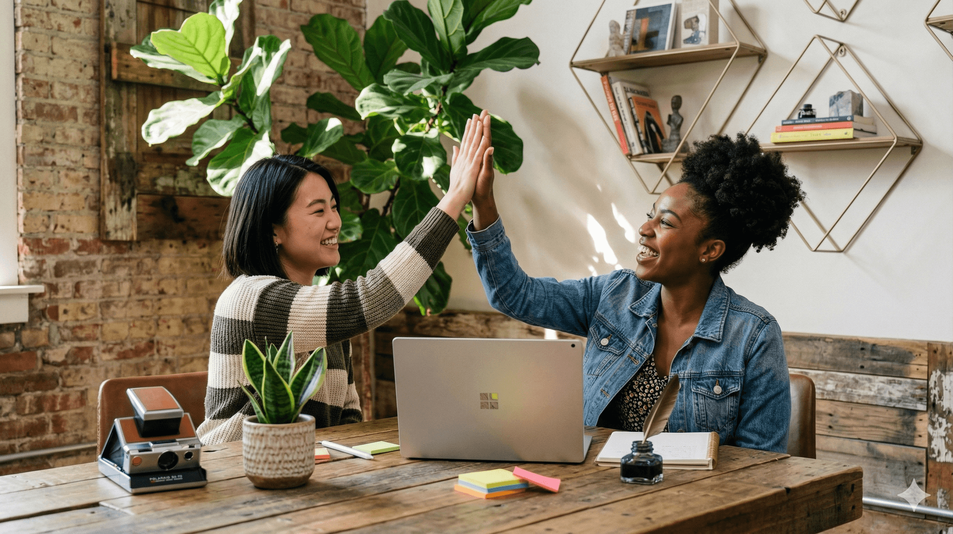 Canadian business professionals working together